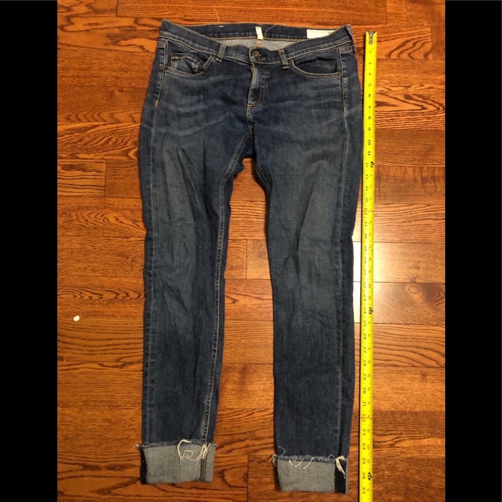 Rag and bones size 28 slouchy fit cuffed jeans